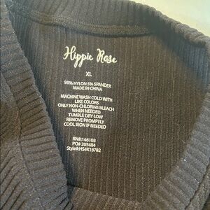 Hippie Rose Black Sleeveless Ribbed Top